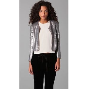 BB Dakota Royale Sequined Jacket- gunmetal
